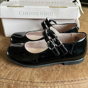 Christie & Jill Black Kids Dress Shoes